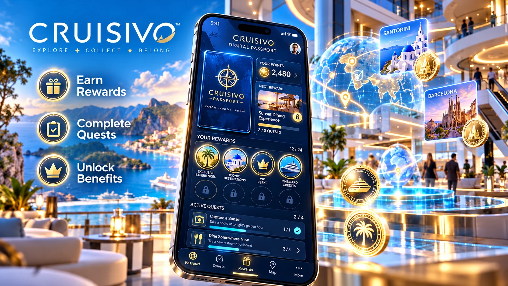 Cruisivo proposed digital loyalty mobile experience